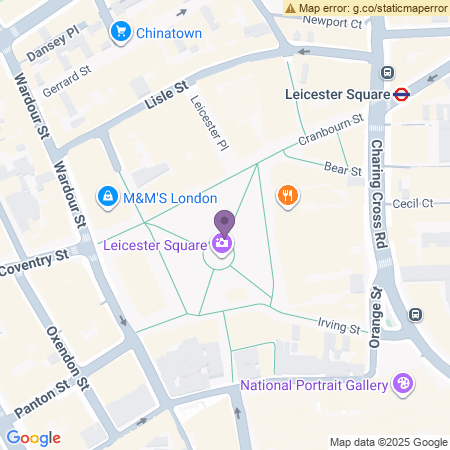 Posizione Spiegeltent in Leicester Square