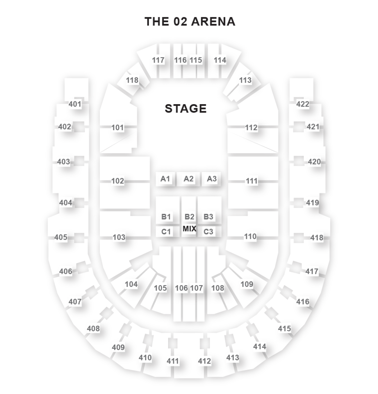 Distribuzione posti O2 Arena Distribuzione posti O2 Arena